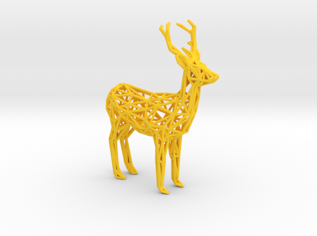 Deer in Yellow Processed Versatile Plastic