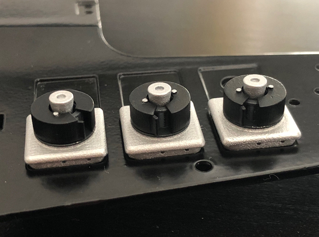 1:8 BTTF DeLorean Hockey Puck parts in Clear Ultra Fine Detail Plastic