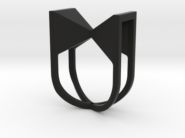 Ring - Vortx in Black Premium Versatile Plastic: 6 / 51.5