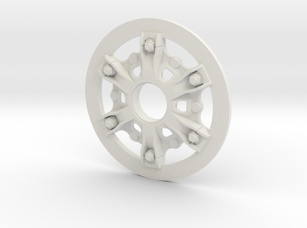 Disk-wheel-OD100mm in White Natural Versatile Plastic