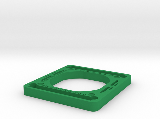 Pin2k 50mm To 60mm Fan Adapter in Green Processed Versatile Plastic