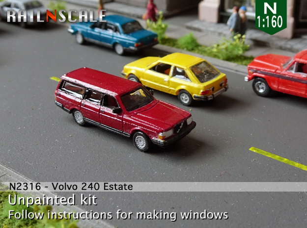 Volvo 240 Estate (N 1:160) in Tan Fine Detail Plastic