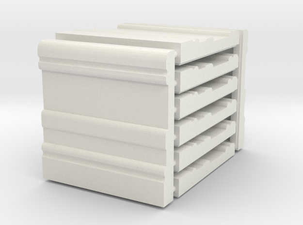 3 x 3 Baseboard Set in White Natural Versatile Plastic