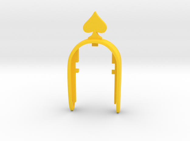 SPADE ON TOP KEY FOB in Yellow Processed Versatile Plastic