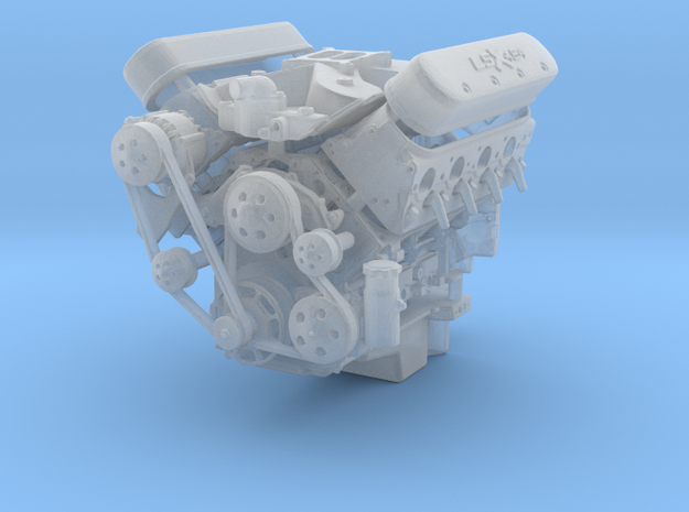 LSX/LS3 1/25 complete engine w/single 4bbl intake
