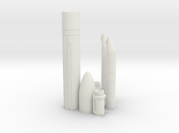 Ariane V G 1/288 rocket model in White Natural Versatile Plastic