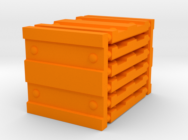 3 x 3 Wide Corrugation Set in Orange Processed Versatile Plastic