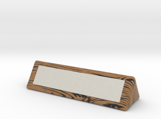 wood grain name plate for desk in Full Color Sandstone