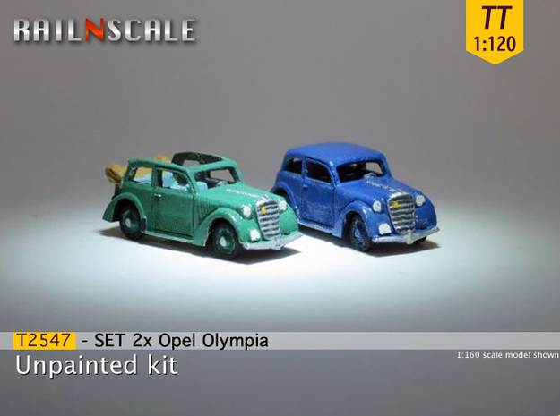 SET 2x Opel Olympia (TT 1:120) in Tan Fine Detail Plastic