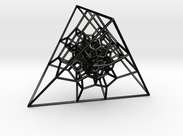 Tetrahedral 120-Cell in Matte Black Steel