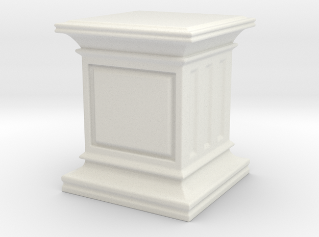 28mm Scale - Square Hero Base / Display Plinth. in White Natural Versatile Plastic