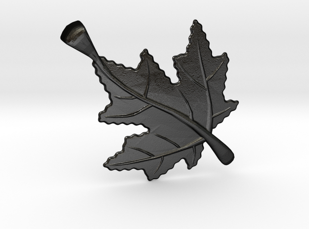 Canadian Maple Leaf in Matte Black Steel
