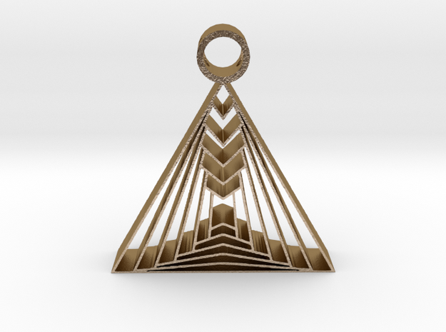 triangle pendant 1 in Polished Gold Steel