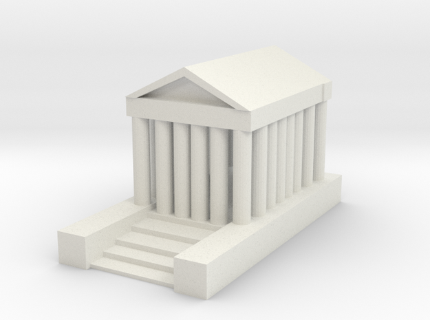 Roman Temple in White Natural Versatile Plastic
