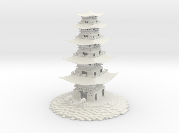 Pagoda in White Natural Versatile Plastic