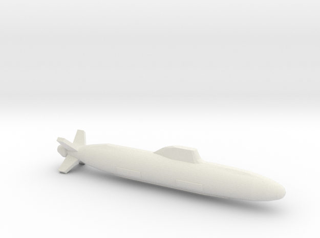 Ambush-Class submarine, Full Hull, 1/1800 in White Natural Versatile Plastic