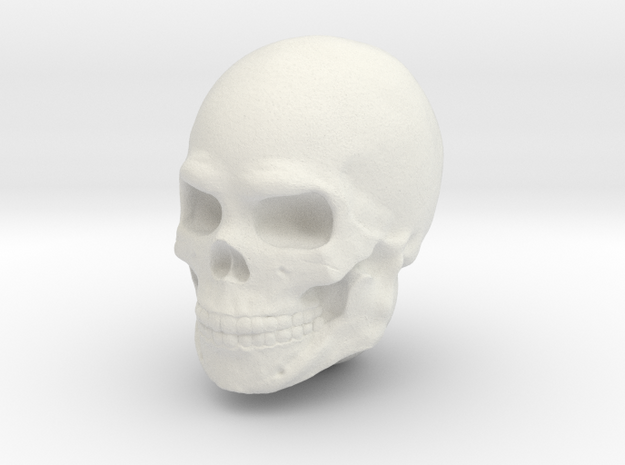 Single Skull Helmet for Sci-Fi 28mm scale miniatur in White Natural Versatile Plastic