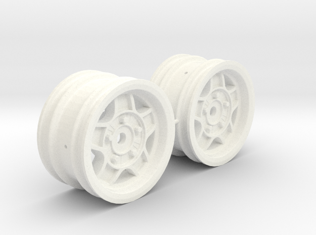 M-Chassis Wheels - NSU-TT ATS Style - 0mm Offset in White Processed Versatile Plastic