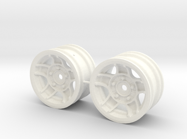 M-Chassis Wheels - NSU-TT ATS Style - +2mm Offset in White Processed Versatile Plastic