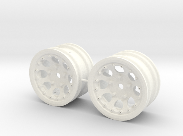 M-Chassis Wheels - NSU-TT Spiess Style - +1mm in White Processed Versatile Plastic