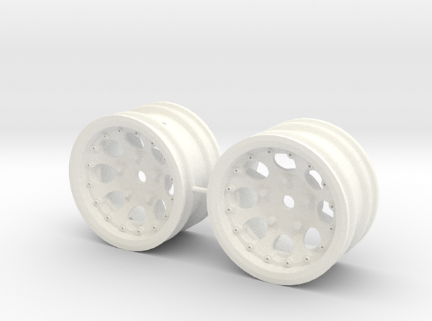 M-Chassis Wheels - NSU-TT Spiess Style - +3mm in White Processed Versatile Plastic