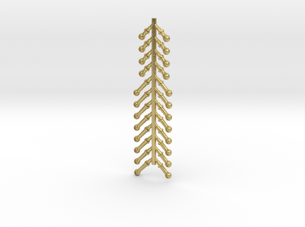 24PK G SCALE BOILER STANCHION  in Natural Brass