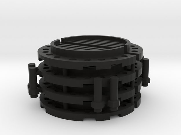 Sewer Pipe Cap Set in Black Natural Versatile Plastic