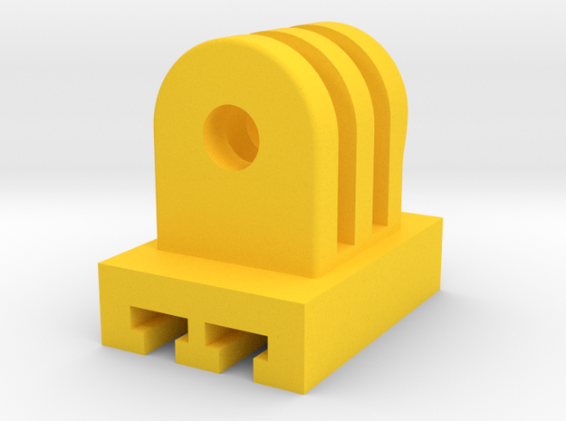 GoPro Cam to Contour Mount Adapter (Side Tilting) in Yellow Processed Versatile Plastic