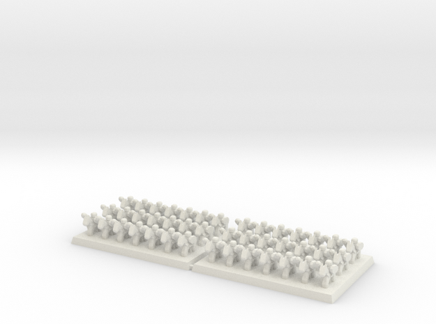 3mm DBA Cavalry Based 40x30mm (x2)  in White Natural Versatile Plastic