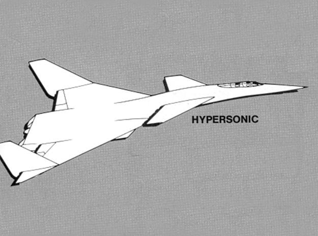 B-72F Hypersonic Strategic Bomber in Gray PA12: 1:700