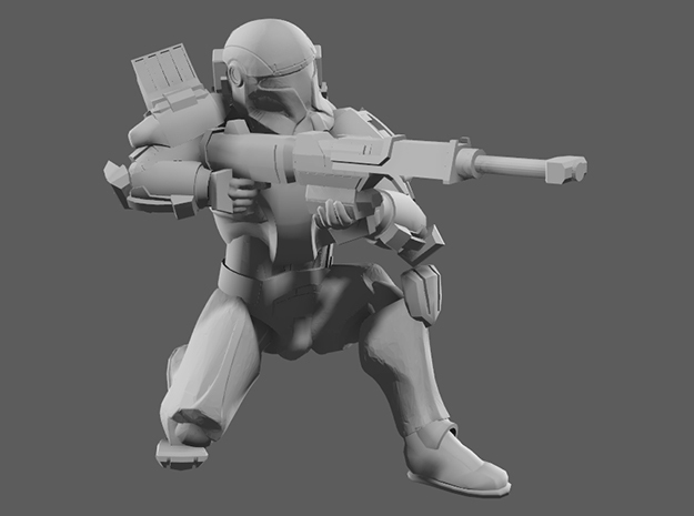 Vanguard Trooper Sniper in Clear Ultra Fine Detail Plastic