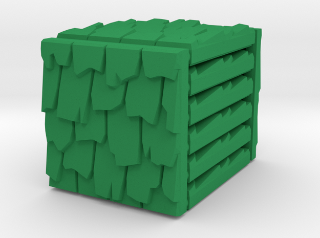 3 x 3 Rough Shingle Set in Green Processed Versatile Plastic