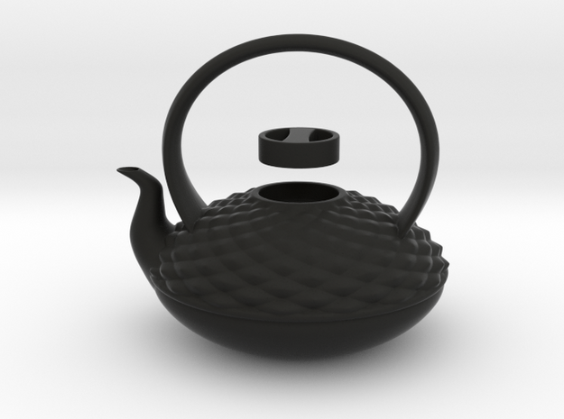 Decorative Teapot in Black Natural Versatile Plastic