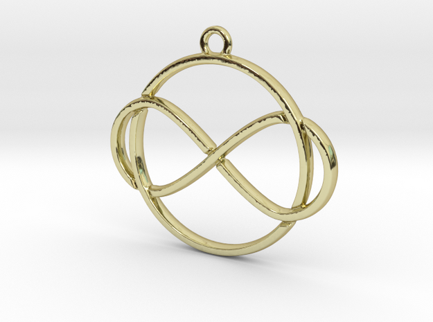 Infinite and circle intertwined in 18k Gold Plated Brass