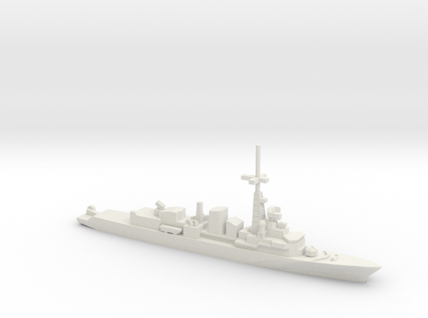Georges Leygues-class frigate, 1/1800 in White Natural Versatile Plastic