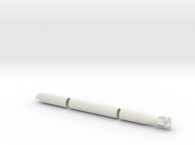 1/30 DKM G7 torpedo (21 in) KIT in White Natural Versatile Plastic