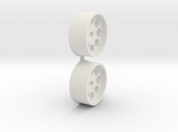 Offset-1,0-front-Polygon-Rims-MiniZ-AWD in White Natural Versatile Plastic