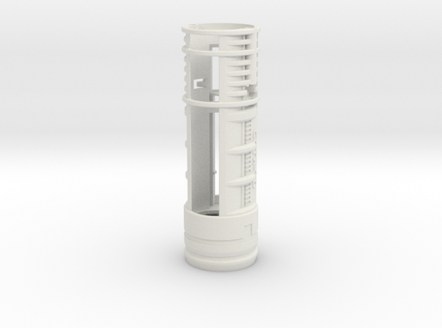 ALL.IN.ONE - 1.24"OD - Lightsaber Chassis Var3 in White Natural Versatile Plastic