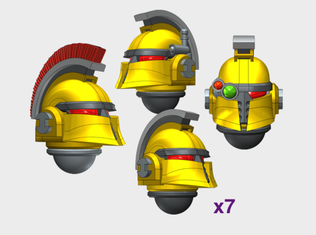10x Iron Ridge - Ferrum Helmets : Squad Set in Tan Fine Detail Plastic