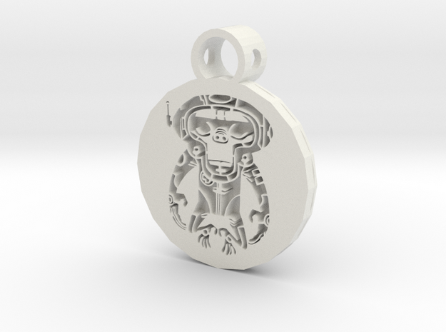 space monkey pendant in White Premium Versatile Plastic