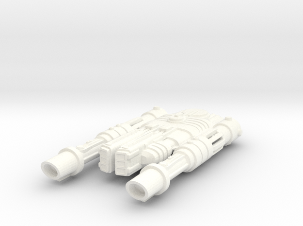 Malkorian Type 2 Starship in White Processed Versatile Plastic