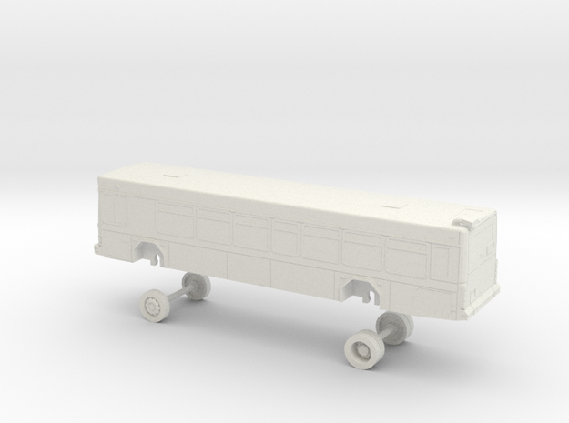 HO Scale Bus Gillig Low Floor DART 200s in White Natural Versatile Plastic