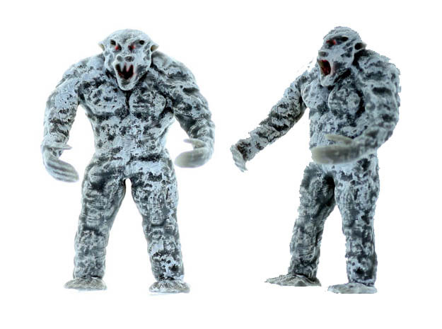 YETI Beast HO Scale Detailed Creature in Smooth Fine Detail Plastic