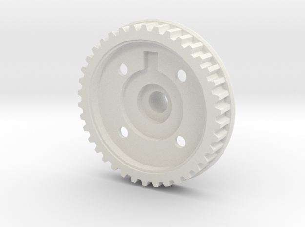 Gizmo Genesis Diff Half - Pulley Side in White Natural Versatile Plastic
