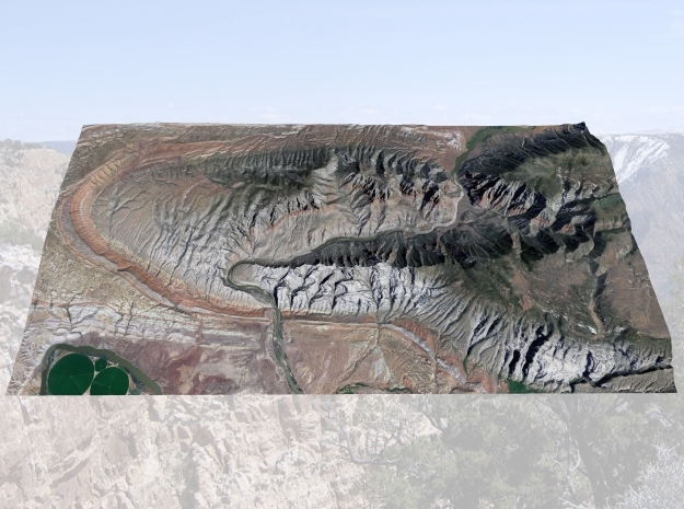 Split Mountain Map, Utah:  No VE, 6"x12" in Natural Full Color Sandstone