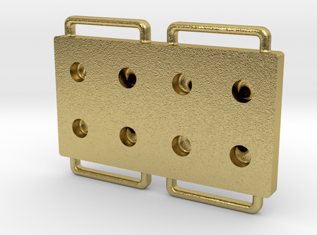 Blister Device End Cap (8 Chamber Version) in Natural Brass