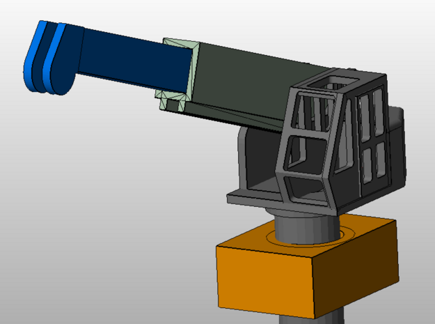 10-ton crane with socket (1:200) in Smooth Fine Detail Plastic