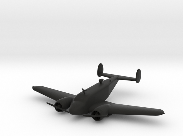 Beechcraft Model 18 in Black Natural Versatile Plastic