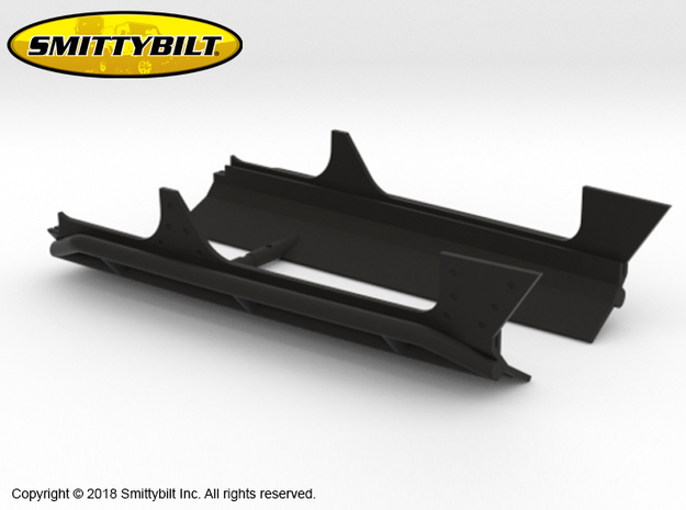 AJ10047 Smittybilt XRC body cladding & Rockslider in Black Natural Versatile Plastic
