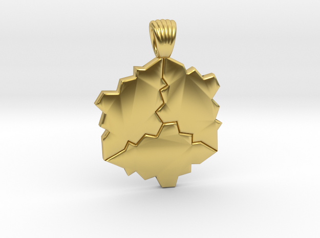 Tessellation [pendant] in Polished Brass